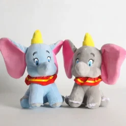 2 Peluches Dumbo l’éléphant bleue et grise