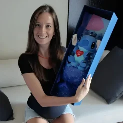 Bouquet de peluches Stitch avec motif I love you
