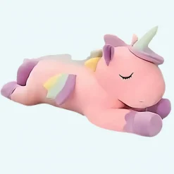 Coussin peluche licorne