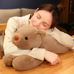 Grande peluche lestée ours brun