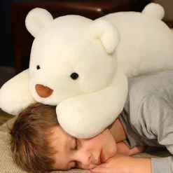Grande peluche lestée ours blanc
