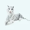 Grande peluche tigre blanc