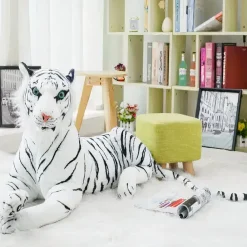 Grande peluche tigre blanc