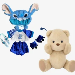 Nino – L’ours en peluche articulé fait main avec son déguisement Stitch