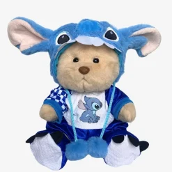 Nino – L’ours en peluche articulé fait main avec son déguisement Stitch