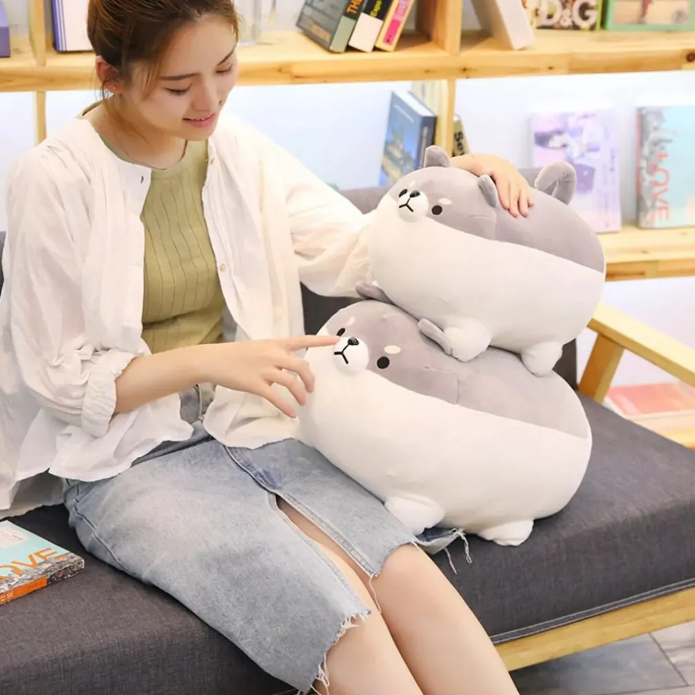Oreiller en peluche chien Shiba inu