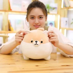 Oreiller en peluche chien Shiba inu
