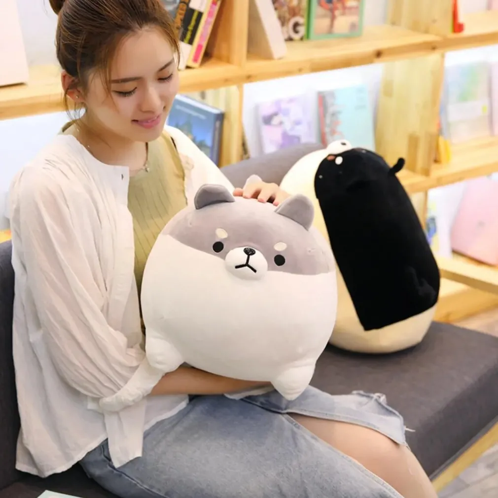 Oreiller en peluche chien Shiba inu