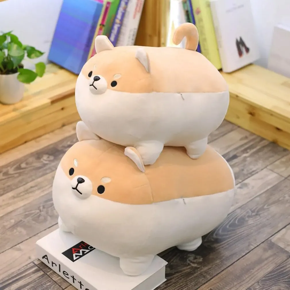 Oreiller en peluche chien Shiba inu