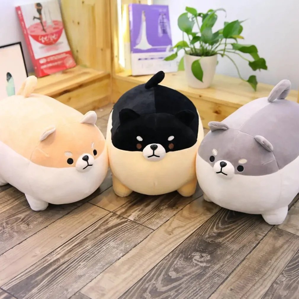 Oreiller en peluche chien Shiba inu