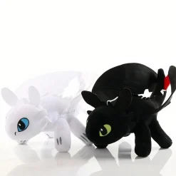 Pack de peluche Dragon Krokmou noir + Furie Eclair