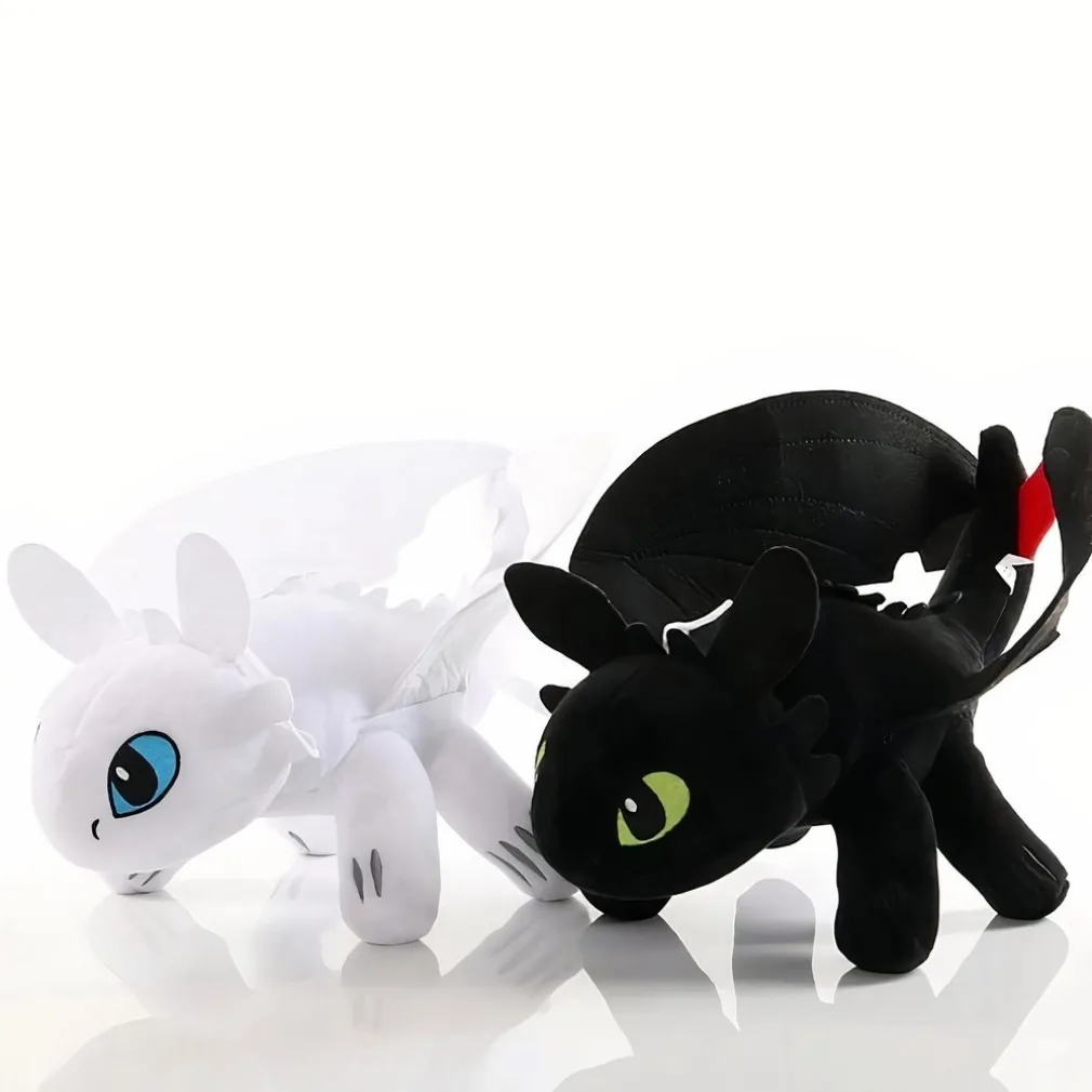 Pack de peluche Dragon Krokmou noir + Furie Eclair
