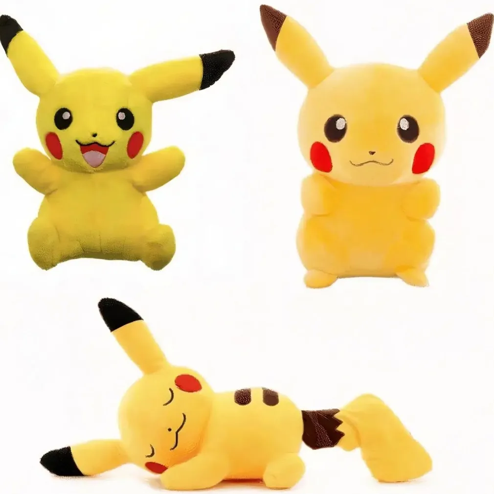 Pack peluche Pikachu qui dort mignon et heureux
