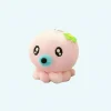 Peluche adorable pieuvre porte-clés rose