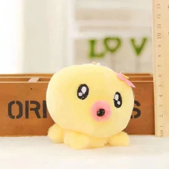 Peluche adorable pieuvre porte-clés jaune