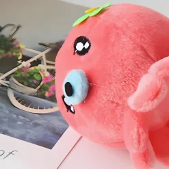 Peluche adorable pieuvre porte-clés rouge
