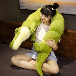 Peluche alligator vert géante