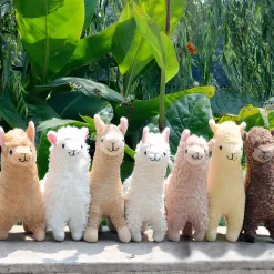 Peluche alpaga à poils longs