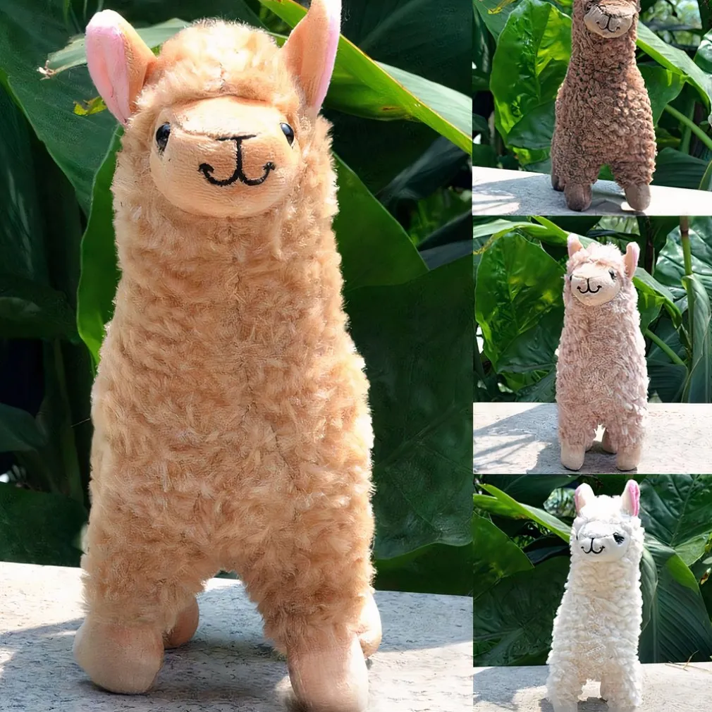 Peluche alpaga à poils longs