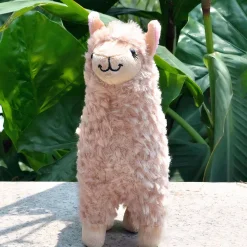 Peluche alpaga à poils longs