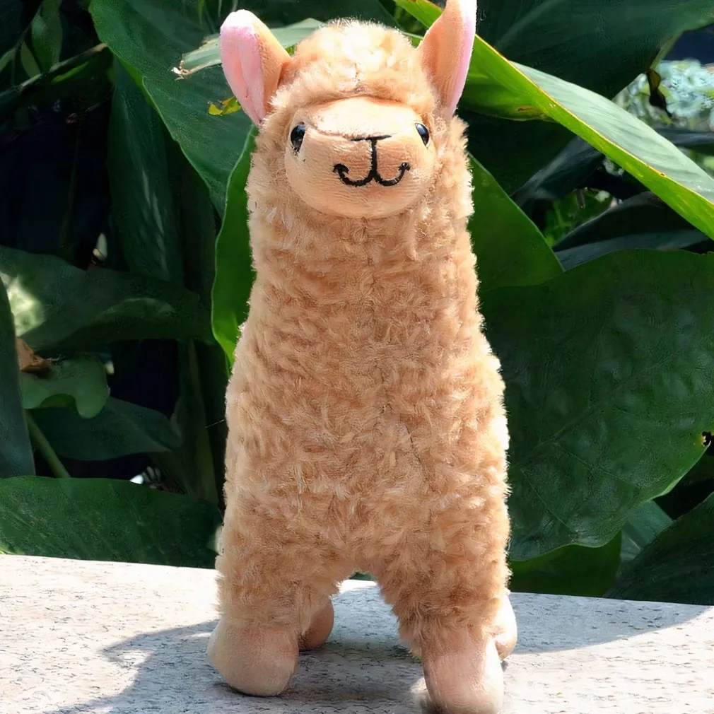 Peluche alpaga à poils longs