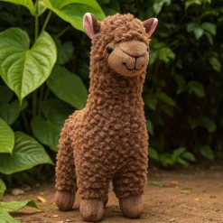 Peluche alpaga à poils longs