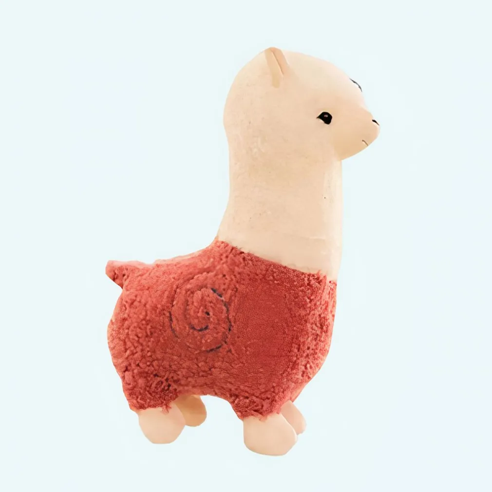 Peluche alpaga à robe colorée