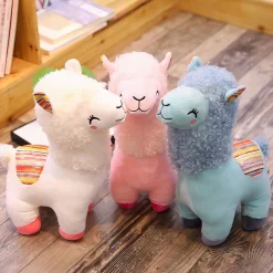 Peluche alpaga souriant et coloré