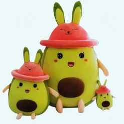 Peluche avocat mignon avec chapeau
