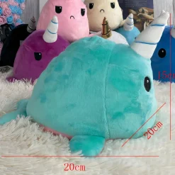 Peluche baleine licorne blanche