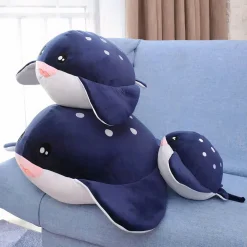 Peluche baleine licorne bleu ciel