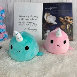 Peluche baleine licorne verte
