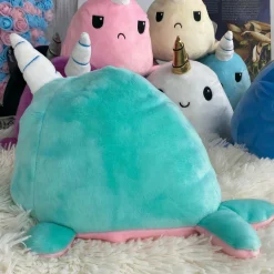 Peluche baleine licorne verte