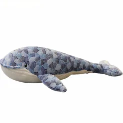Peluche baleine mosaïque bleu