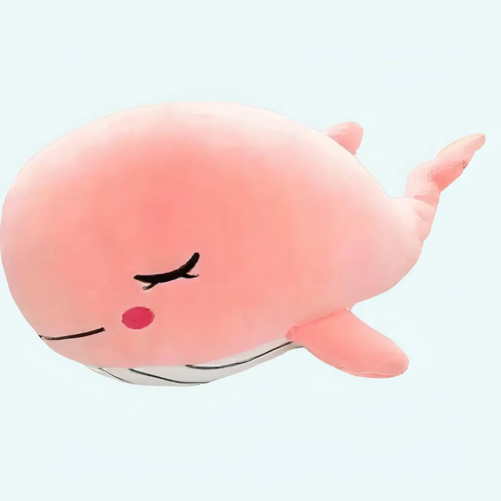Peluche baleine rose endormie