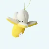 Peluche banane jaune épluchée