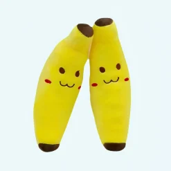 Peluche banane souriante