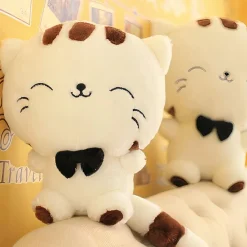 Peluche bébé chat jaune