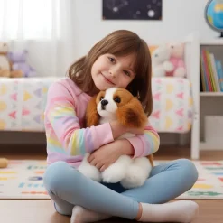 Peluche bébé chien Cavalier King Charles