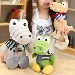 Peluche bébé crocodile marron