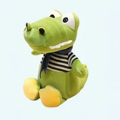 Peluche bébé crocodile verte
