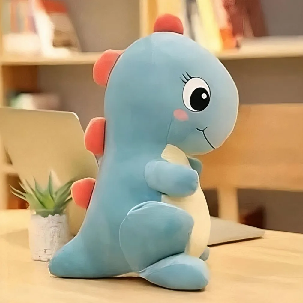 Peluche bébé dinosaure bleu