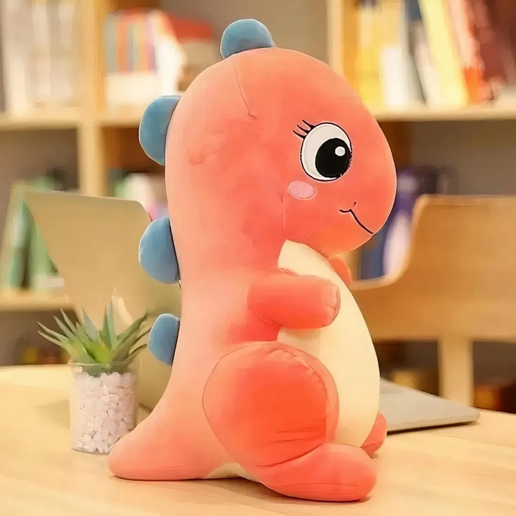 Peluche bébé dinosaure rose