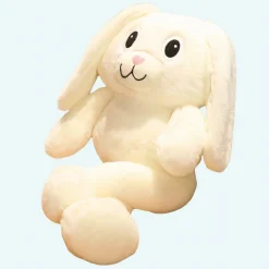 Peluche bébé lapin blanc