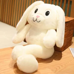 Peluche bébé lapin blanc
