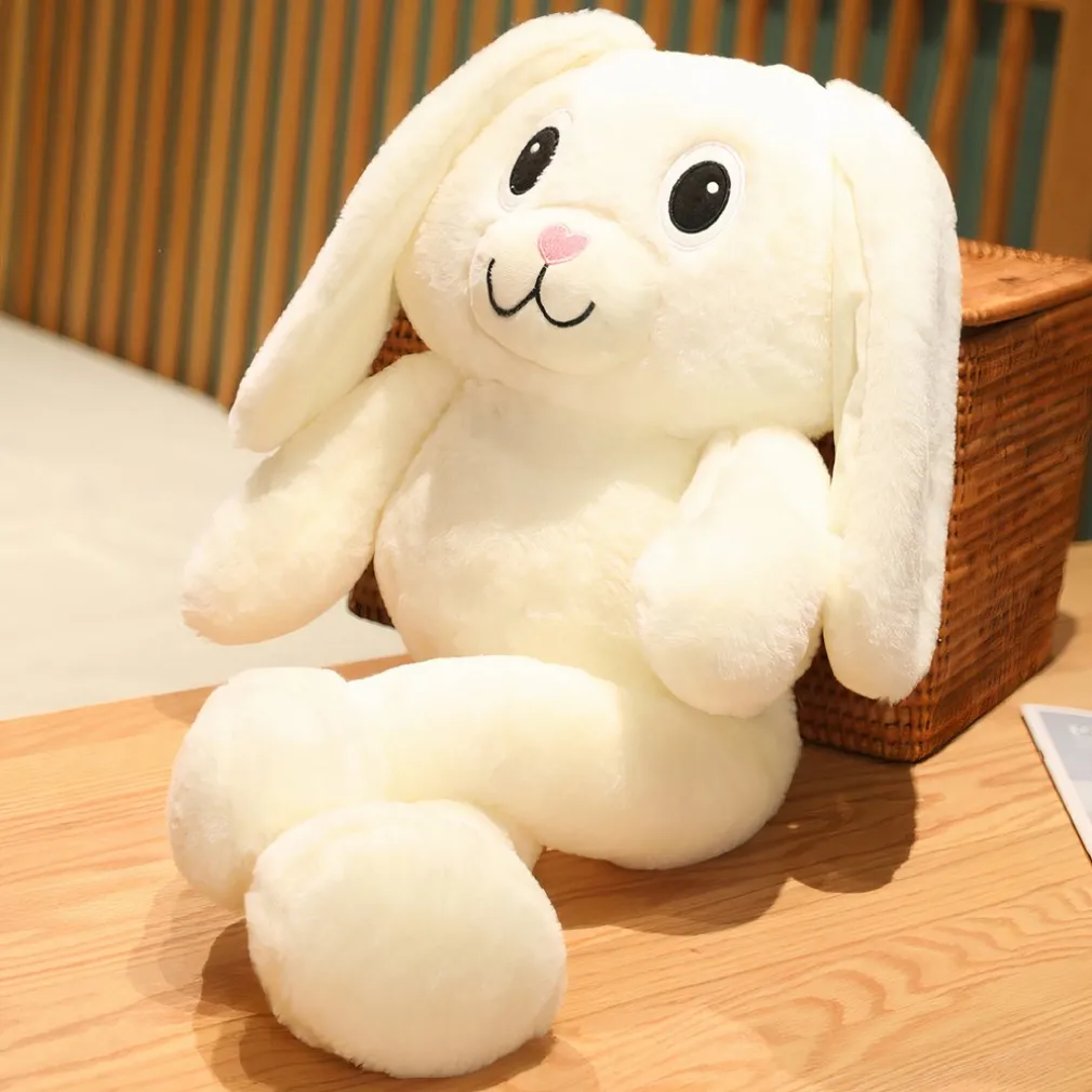 Peluche bébé lapin blanc