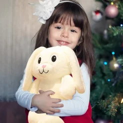 Peluche bébé lapin blanc