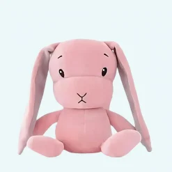 Peluche bébé lapin rose