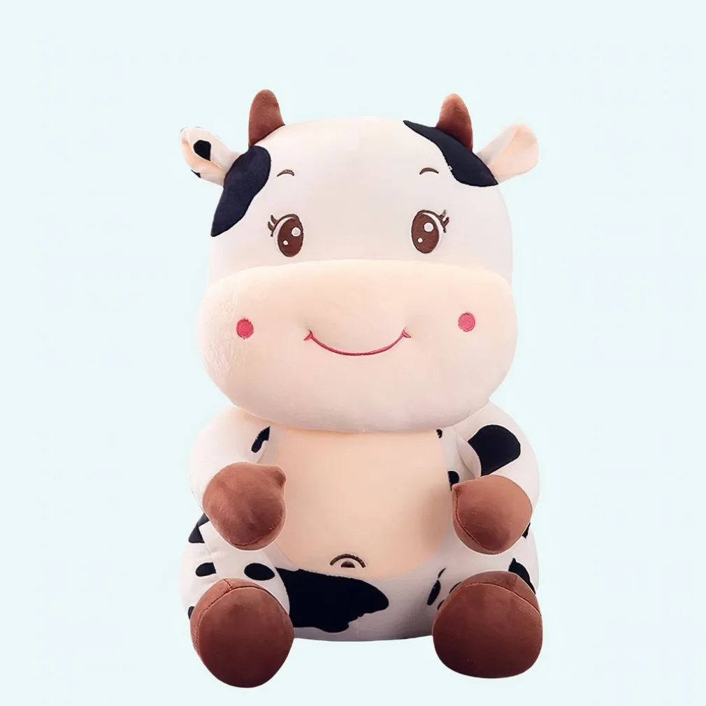 Peluche bébé vache brodé