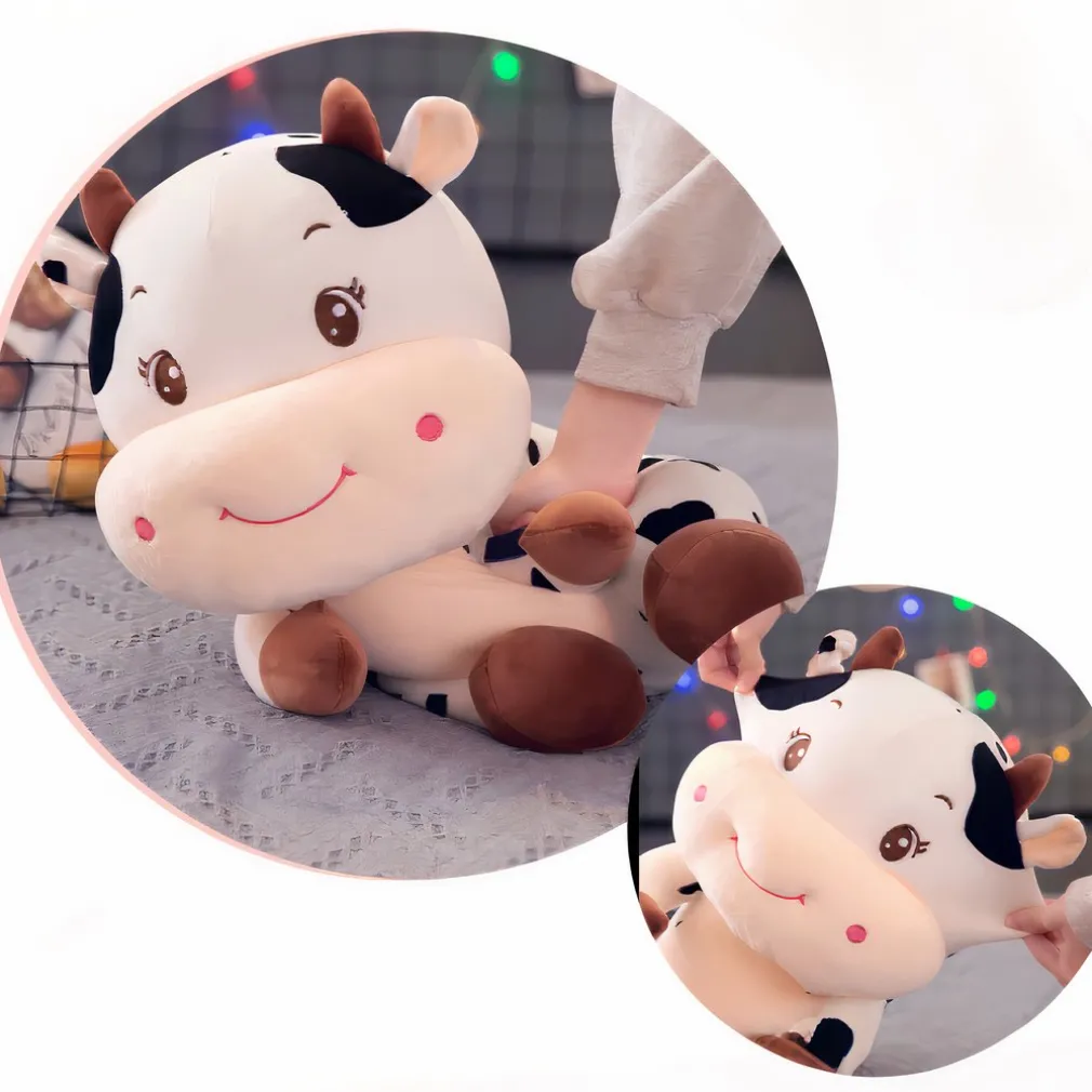 Peluche bébé vache brodé